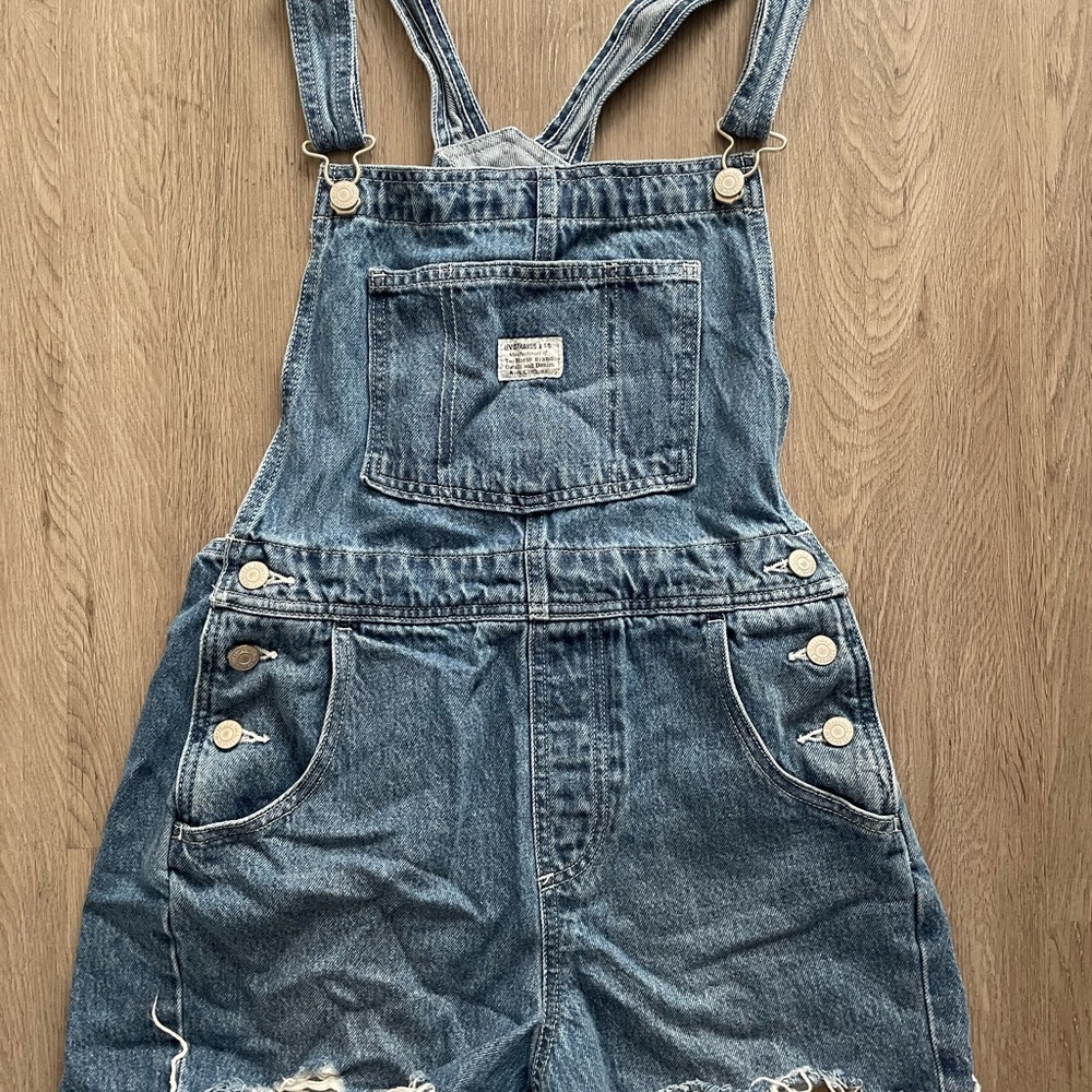 Levi's Classic Blue Denim Overalls